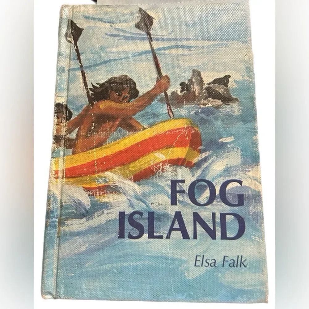 Vintage Fog Island by Elsa Falk 1953 Third Edition Illustrated Cover Novel Book